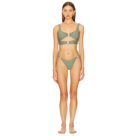 lovewave the Nicks Bikini Top in Olive Small Womens Swimsuit - Picture 8 of 8